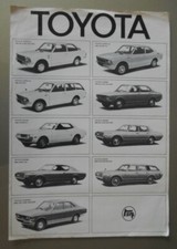 TOYOTA RANGE orig 1972 UK Mkt Leaflet Brochure - Crown 2600 Corona Celica Carina