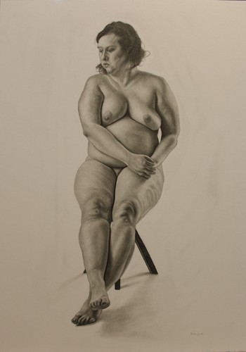 Original female nude - original,