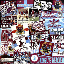 100 x  West Ham Stickers