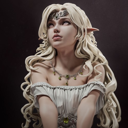 Resin figure model elf - resin,