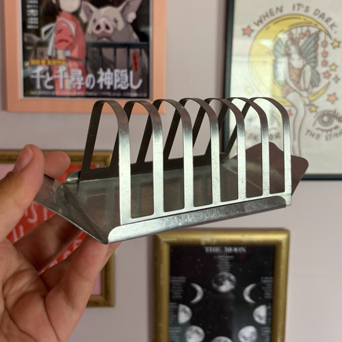 Silver metal slot toast - silver, 6-slot
