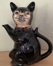 Vintage Tony Wood Teapot~"Pussy Foot" 10"  Staffordshire England Cat Perfect con