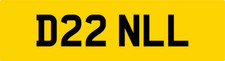 DANIEL QUALITY OLD 2 DIGIT PRIVATE CAR REG NUMBER PLATE D22 NLL / DAN DANNY BOY