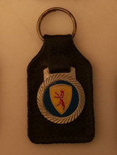 KAROBES Vintage 70's 'Peugeot' Classic Car Leather Fob Keyring.