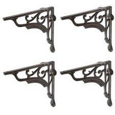 4x Ornate Iron Shelf Bracket