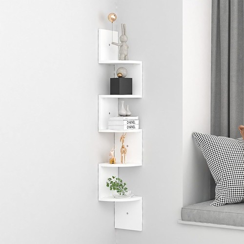 Corner shelf tiers floating - corner,