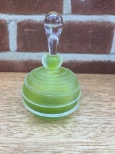 Glass Perfume Bottle Art Deco Style Signed Bev Jacks 90s Preloved Ht 13.5cm