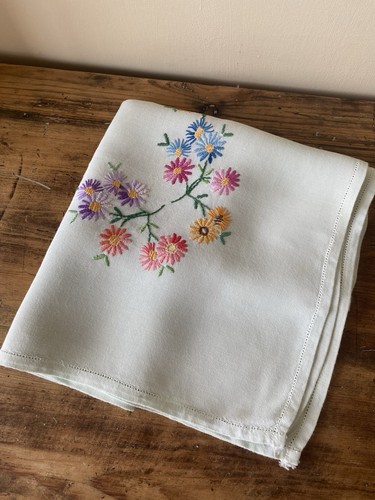 Vintage light blue linen - vintage,