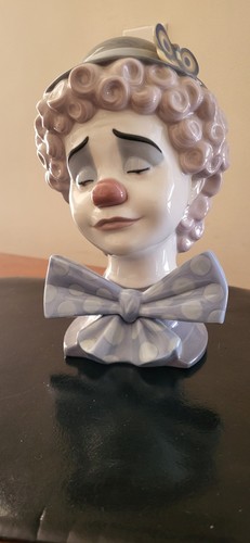 Sad clown lladro 5611 - sad, retired