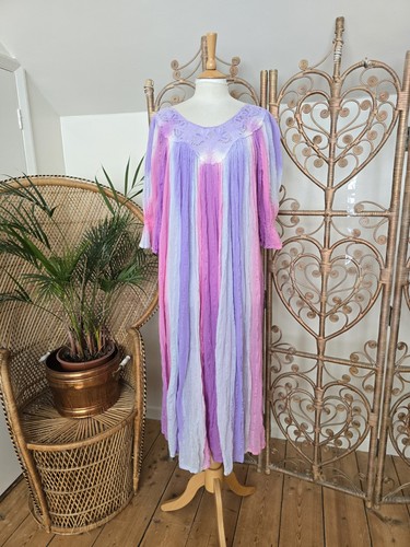 Vintage greek cotton smock - cotton,