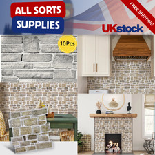 10PCS 3D Faux Stone Wall