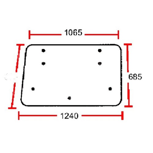 Rear window glass - for, massey
