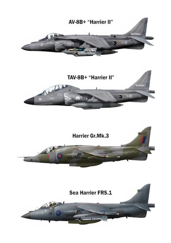 Harrier jump jet - jump, versions
