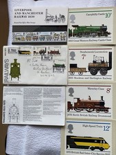 Vintage Train Stamp and Postcard Album Collection Railway Memorabilia