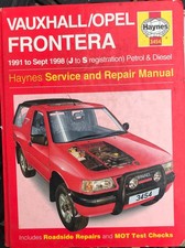 Vauxhall/Opel Frontera 1991 Sept 1998 (J to S reg) Petrol & Diesel Haynes (3454)