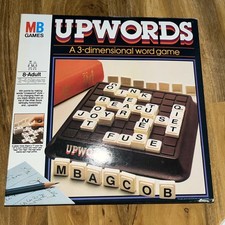 Upwords Vintage Board Game 1985 Edition MB Games A 3-Dimensional Word Game