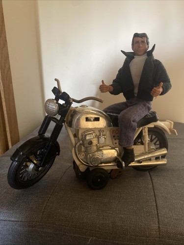Mego fonzie and motorcycle - mego,