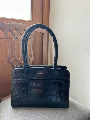 Osprey black leather handbag - osprey,