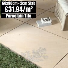 Fossil Mint Sandstone Effect Porcelain Frost & Slip Resistant Patio Slabs Tiles