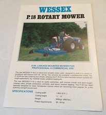 WESSEX P18 Rotary Mower Original 1970s Vintage Sales Brochure