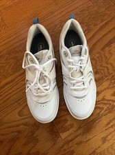 EasySpirit JPGetGoing Anti Gravity Womens Shoes White/Gray Leather Sneaker Sz 10