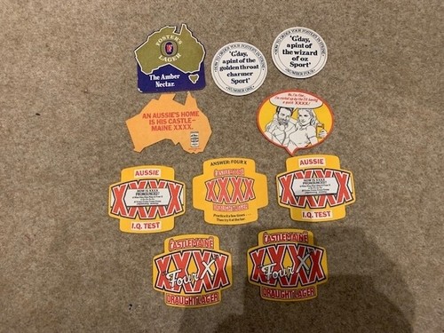 Vintage australian beer mats - vintage,
