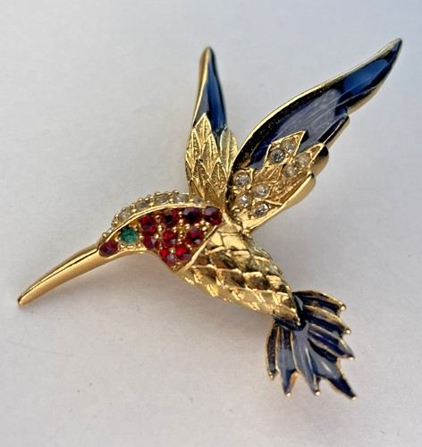 Vintage sphinx gold plated - plated, red
