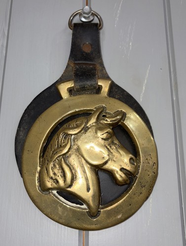 Vintage horse brass leather - horse,