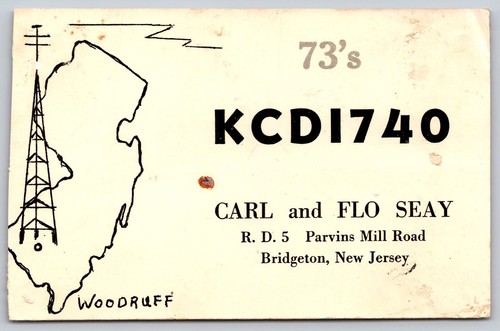Vintage qsl card - vintage, bridgeton
