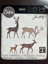 Sizzix Thinlits DARLING DEER Cutting Dies  x 4  Tim Holtz  Christmas Card Making