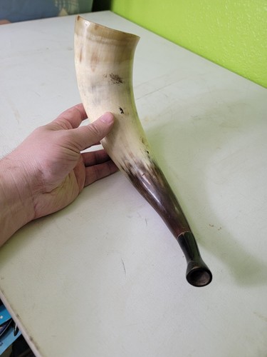 Vintage antique powder horn - vintage,