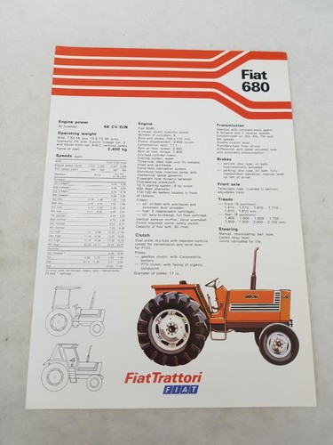 Fiat 680 tractor sales - fiat,