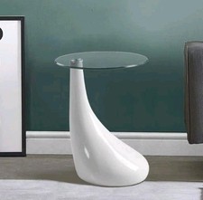 Glass Side Table Modern High