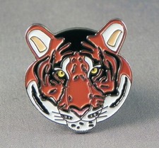 TIGER HEAD ENAMEL PIN BADGE -