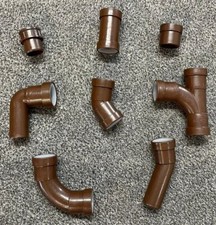 Hepworth/ Bartol 32mm / 1¼" Push Fit Waste Fittings in Brown (Actual Size 34mm)