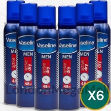 6 x VASELINE MEN ACTIVE DRY