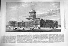 Original Old Antique Print