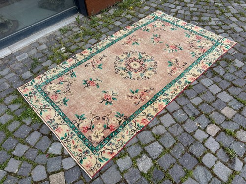 Turkish vintage rug carpet - vintage,