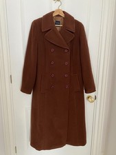 Ladies Vintage 1980's Double Breasted Wool Coat size 14