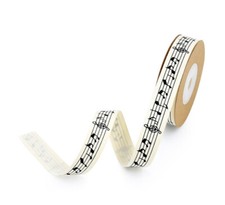 10Mtrs Roll Beige Music Notes