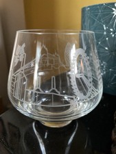 Dartington Crystal London Landscape Design Footed Candle Holder.
