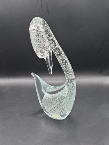 Vintage murano glass swan - glass,