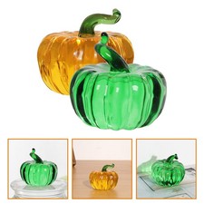 2 Pcs Pumpkin Ornaments Small