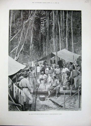 Original old antique print - old,