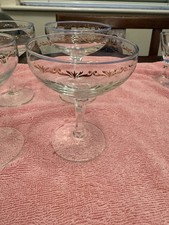 6 Vintage Champagne Coupe Glasses