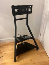 FITUEYES Mobile TV Stand on Wheels with 2 Shelves for 32 43 55 65 Inch TVs