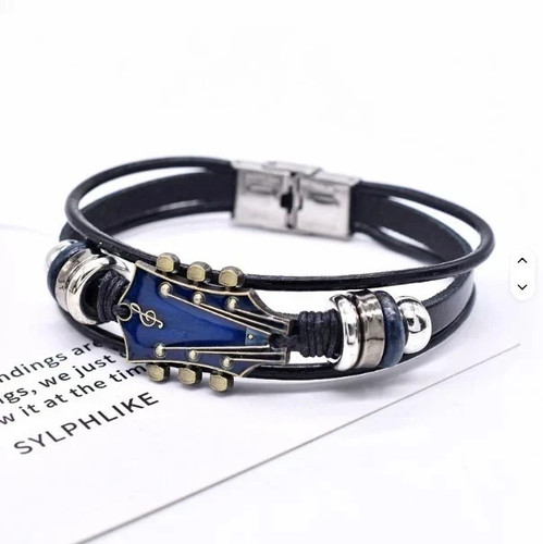 Guitar leather bracelet - leather,