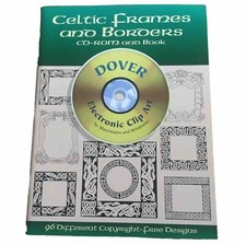 Celtic Frames and Borders Cd Rom & Book - Dover electronic clip art Pc/Mac