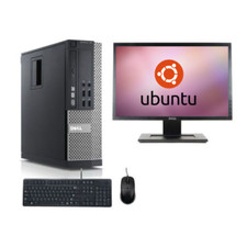 DELL/ HP Core i3 i5 Ubuntu Linux Desktop 8GB RAM 1TB HDD SSD TFT LCD PC SET