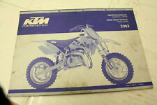 KTM 2003 50 MINI ADVENTURE GS SENIOR JUNIOR SPARE PARTS LIST MANUAL